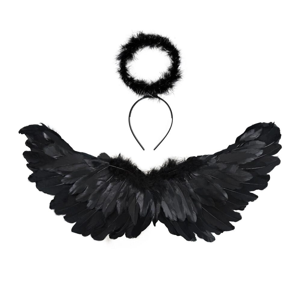 4519 Angel Wings,Feather Angel Wings And Halo,Costume For Girls